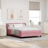  Krevet s opruga kutije Ružičasta 140 x 200 cm Baršun | shoptok.hr