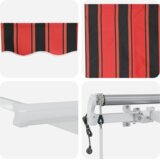 vidaXL Automatska uvlačiva tenda Narančasta i smeđa 600x350 cm | shoptok.hr