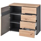 Mömax komoda memphis, barva hrasta, barva grafita | Shoptok.si