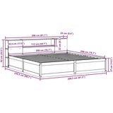 vidaXL Posteljni okvir brez vzmetnice bel 200x200 cm trdna borovina | Shoptok.si