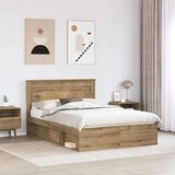  Okvir za krevet Umjetnička hrastovina 140 x 190 cm | shoptok.hr