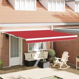 vidaXL Avtomatska Zložljiva Senčnica Rdeča 400x300 cm | Shoptok.si