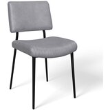 Bessagi Home stol elia, siva, rebrasti žamet | Shoptok.si