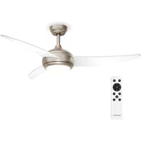 El Paso stropni ventilator z lučjo | 132 cm | 35 W | Tiho delovanje | Les