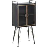 Ixia Črna kovinska vitrina 58x120 cm Brick – Cene