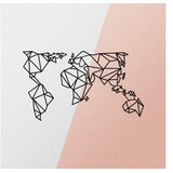 WALLXPERT Zidna dekoracija Mapa svijeta, 100x59 cm, 1,2 mm, crna | Eponuda.ba