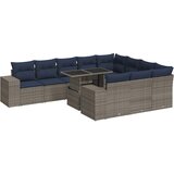  11-dijelni vrtni set s jastucima, sivi poliratan, akacija | shoptok.hr