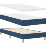  Postelja z vzmetnico z vzmetnico Modra 190 x 90 cm Poliester, (5000126194) | Shoptok.si