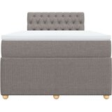 vidaXL Box spring postelja z vzmetnico taupe 120x200 cm blago, (21291527) | Shoptok.si