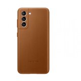 Samsung original usnjen ovitek ef-vg991lae za galaxy s21 g991 - zaščita zadnjega dela - rjav | Shoptok.si