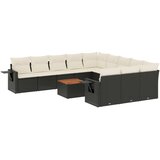 12-dijelni set vrtnih sofa od poliratana s jastucima crni | shoptok.hr