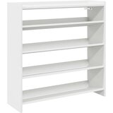 vidaXL Regal za čevlje bel 80x25x81 cm inženirski les | Shoptok.si
