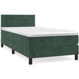 Maison Chic Box spring postelja - Vzmetna postelja z vzmetnico temno zelena 80x200 cm žamet SL6925, (21901843) Cene