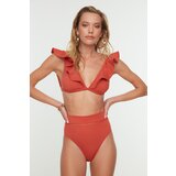 Trendyol Cinnamon Stripe Accessory Detailed Bikini Bottoms | shoptok.hr