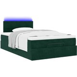  Otomanski krevet s madracem&LED tamnozeleni 120x200cm baršun | shoptok.hr
