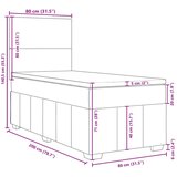 vidaXL Box spring krevet s madracem crni 80 x 200 cm od tkanine | shoptok.hr