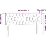  LED uzglavlje svjetlosivo 147x16x78/88 cm baršunasto | shoptok.hr
