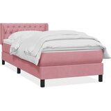 Box Spring krevet s madracem ružičasti 90x210 cm samt | shoptok.hr