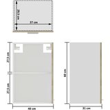 Viseći stakleni ormarić boja hrasta sonome 40x31x60 cm iverica | shoptok.hr