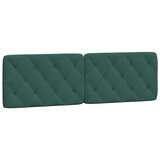 vidaXL Vzglavna stranica temno zelena 160 cm žamet, (21086485) | Shoptok.si