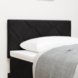  LED vzglavje z LED lučmi Geometrični Črna 80 cm Žamet, (5000044015) | Shoptok.si