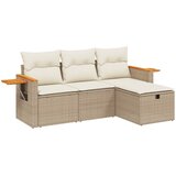  4-dijelni set vrtnih sofa s jastucima bež od poliratana | shoptok.hr