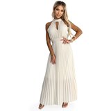 Numoco Pleated midi dress with drop-necked | Shoptok.si