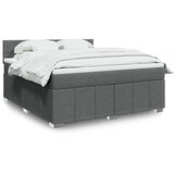 vidaXL Box spring postelja z vzmetnico temno siva 180x200 cm blago | Shoptok.si