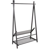 Jotex Crni stalak za odjeću od masivnog bora 100x150x41 cm Cole – Cijene