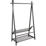 Crni stalak za odjeću od masivnog bora 100x150x41 cm Cole –