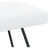  Klupa s gumbastim tkanjem Bijela 110 x 40 x 46 cm Tkanina | shoptok.hr
