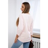 Kesi Blouse with flamingo graphics 3D powder pink | shoptok.hr