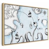  Slika - Treasure Map (1 Part) Wide 120x80 U prirodnom drvenom okviru | shoptok.hr
