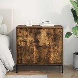  Noćni ormarić s ladicama Dimljeni hrast 63.5 x 36 x 61 cm | Eponuda.com