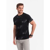 Ombre Men's full-print t-shirt with scattered letters - black | shoptok.hr