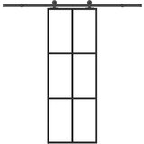 vidaXL Klizna vrata s priborom 76 x 205 cm od ESG stakla i aluminija | shoptok.hr