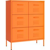 Furnova Omarica s predali oranžna 80x35x101,5 cm jeklo, (21950549) | Shoptok.si