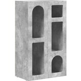  Strani šal Betonsko siva 59 x 35 x 100,5 cm Konstruiran les, (5000107681) | Shoptok.si