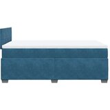 vidaXL Krevet s oprugama i madracem plavi 120 x 190 cm baršun | shoptok.hr