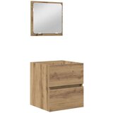 vidaXL Set namještaja za kupaonicu Zidne 3 pcs Crna, hrast i bijela | shoptok.hr