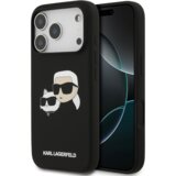 Karl Lagerfeld Originalen ovitek iPhone 17 Pro - IML NFT Heads - črn silikonska zaščita MagSafe - KLHMP17LSKCHPPLK u