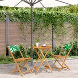 vidaXL 3-dijelni bistro set od tkanine i masivnog drva uzorkom lišća Cijene