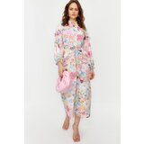 Trendyol Lilac Floral Ruffle Detailed Lined Woven Chiffon Dress Cijene