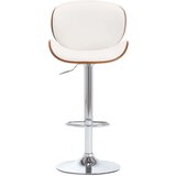  Barski stolček belo umetno usnje, (20817361) | Shoptok.si