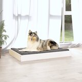  Krevet za pse bijeli 91,5 x 64 x 9 cm od masivne borovine | shoptok.hr
