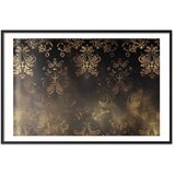  Plakat - Dark Baroque Patterns with Golden Accents 60x40 Crni okvir s margom | shoptok.hr