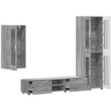  Set TV komoda Zidne FLORIN 3 pcs Siva Sonoma Konstruirano drvo | Eponuda.com