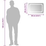 LED kupaonsko ogledalo s ogledalom *Transparent*an 60 x 40 cm | shoptok.hr