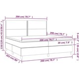  S oprugama i madracem tamnosivi 200 x 200 cm od tkanine | shoptok.hr