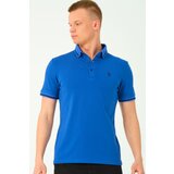 Dewberry T8586 MEN'S POLO NECK T-SHIRT-SAX-2 | Shoptok.si